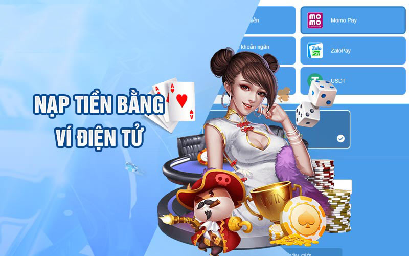 Nạp tiền  vào cổng game Vin777 qua ví điện tử Momo, Zalo Pay 